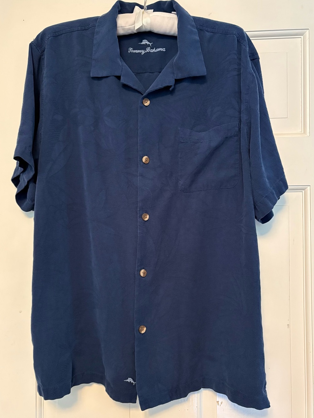 Tommy Bahama Silk Deep Navy Short-Sleeve Resort Shirt